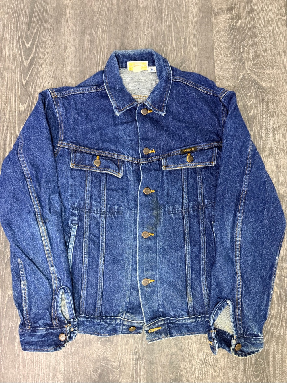 Vintage Branders Dickies Denim Trucker Jacket Blue USA Made Size 46